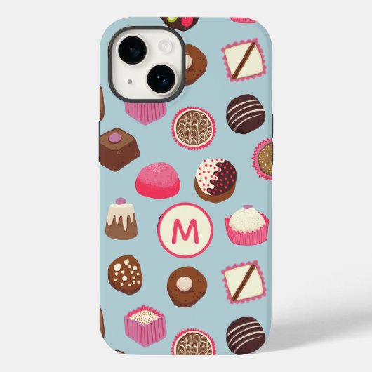 Coques Case-Mate iPhone Bonbons au chocolat Monogramme (Verso)
