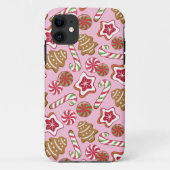 Coques Case-Mate iPhone Bonbons de Noël - rose (Dos)