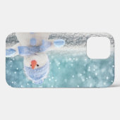 Coques Case-Mate iPhone Bonhomme de neige (Verso (horizontal))