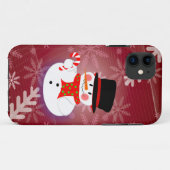Coques Case-Mate iPhone Bonhomme de neige heureux (Dos (Horizontal))