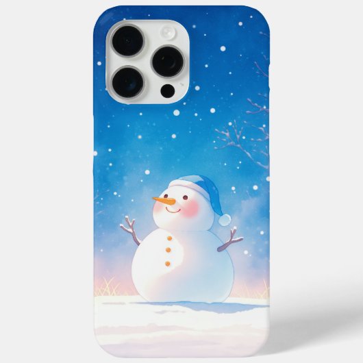 Coques Case-Mate iPhone Bonhomme de neige joyeux (Verso)