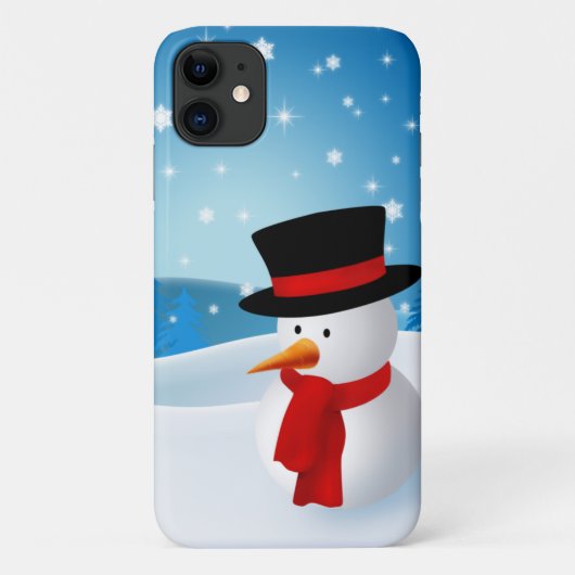 Coques Case-Mate iPhone Bonhomme de neige mignon (Dos)