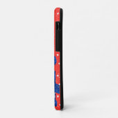 Coques Case-Mate iPhone bonhomme de neige points rouges et blancs (Dos/Gauche)