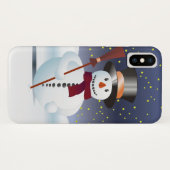 Coques Case-Mate iPhone Bonhomme de neige pour Noël (Dos (Horizontal))