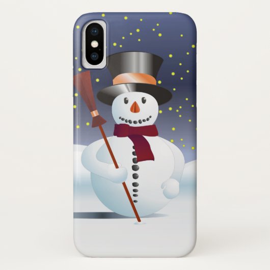 Coques Case-Mate iPhone Bonhomme de neige pour Noël (Dos)