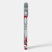 Coques Case-Mate iPhone Bonhomme de neige tricoté cosy Écharpe rouge Floco (Verso / Droite)