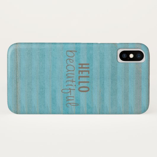 Coques Case-Mate iPhone Bonjour belle citation Boho Motif rayé (Dos (Horizontal))