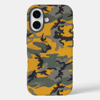 Coques iPhone 16 Bonjour Camo Jaune