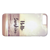 Coques Case-Mate iPhone "Bonjour citation de photo de soleil" (Dos (Horizontal))