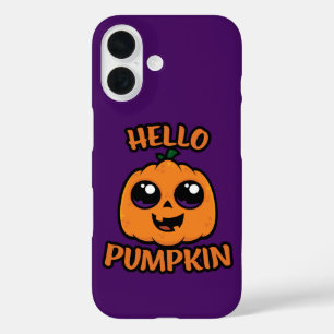 Coques iPhone 16 Bonjour Citrouille mignon Halloween Jack-O-Lantern
