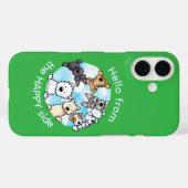 Coques Case-Mate iPhone Bonjour Du Côté Heureux (Verso (horizontal))