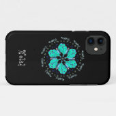 Coques Case-Mate iPhone Bonjour Fbatteraqua bleu papillon mandala (Dos (Horizontal))