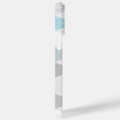 Coques Case-Mate iPhone Bonjour Grey et Blue Linen Motif iPhone (Verso / Droite)