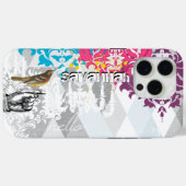 Coques Case-Mate iPhone Bonjour Grey et Blue Linen Motif iPhone 6 Plus (Verso (horizontal))