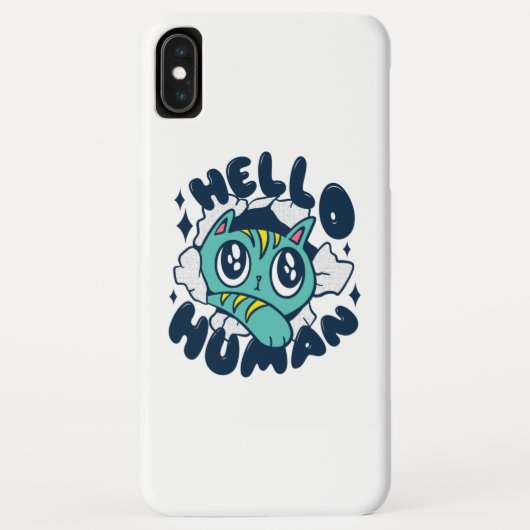 Coques Case-Mate iPhone Bonjour humain Chat Mignon (Dos)