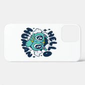 Coques Case-Mate iPhone Bonjour humain Chat Mignon (Verso (horizontal))