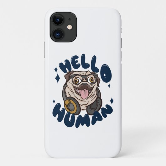 Coques Case-Mate iPhone Bonjour humain Chien mignon (Dos)