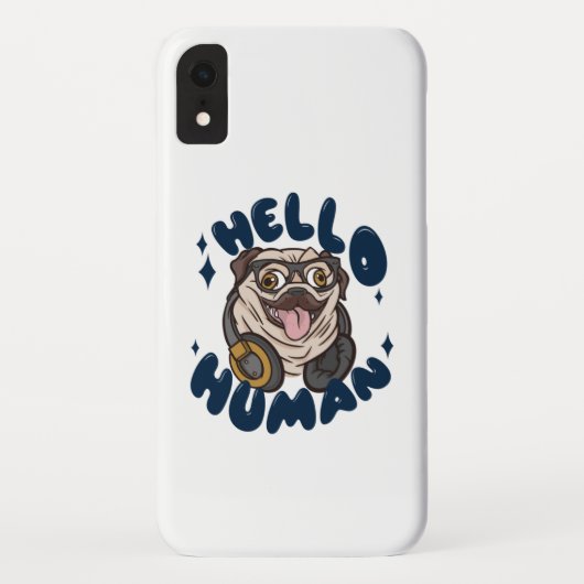 Coques Case-Mate iPhone Bonjour humain Chien mignon (Dos)