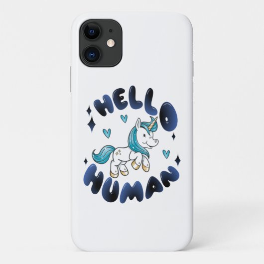 Coques Case-Mate iPhone Bonjour humain Licorne adorable (Dos)