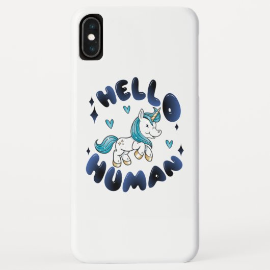 Coques Case-Mate iPhone Bonjour humain Licorne adorable (Dos)