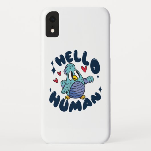 Coques Case-Mate iPhone Bonjour humain oiseau mignon (Dos)