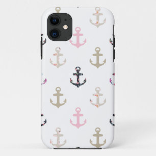 Coque Case-Mate Pour iPhone Bonjour marin ! Rétros Ancres nautiques Girly