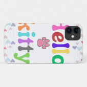 Coques Case-Mate iPhone bonjour mignon chaton. (Dos (Horizontal))