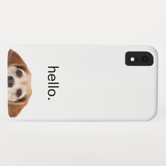 Coques Case-Mate iPhone Bonjour mignon souriant chien Beagle moderne tenda (Dos (Horizontal))