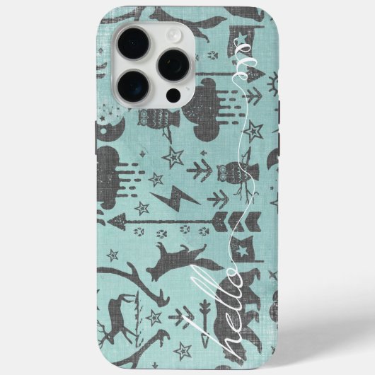 Coques Case-Mate iPhone Bonjour Mint Linen Ours Fox Motif iPhone 6 Plus (Verso)