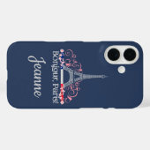 Coques Case-Mate iPhone Bonjour Paris French Chic Personalized Name (Verso (horizontal))