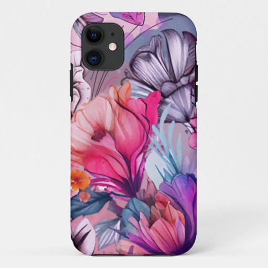 Coques Case-Mate iPhone Bonjour Printemps Heure du bonheur, rose floral (Dos)