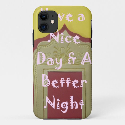 Coques Case-Mate iPhone Bonne journée et une meilleure nuit d'art encadré (Dos)