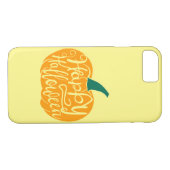 Coques Case-Mate iPhone Bonne lettre Halloween sur citrouille sculpté (Dos (Horizontal))