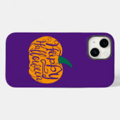 Coques Case-Mate iPhone Bonne lettre Halloween sur citrouille sculpté (Verso (horizontal))
