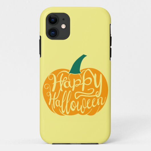 Coques Case-Mate iPhone Bonne lettre Halloween sur citrouille sculpté (Dos)