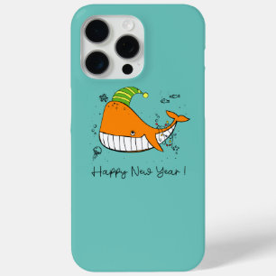 Coque iPhone 15 Pro Max bonne nouvelle année - amoureux des baleines