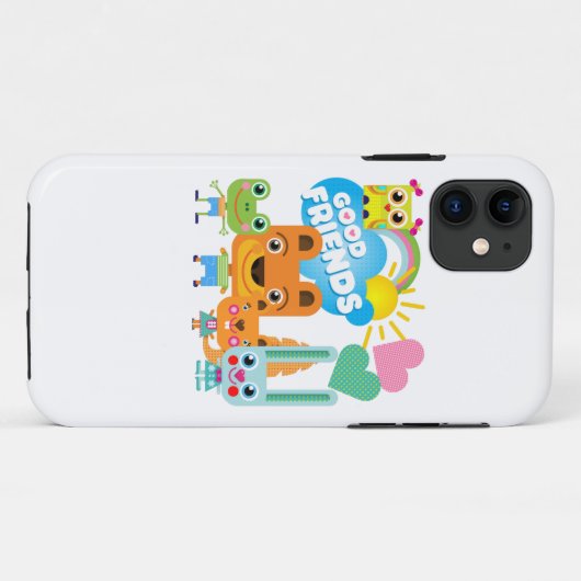 Coques Case-Mate iPhone Bons amis d'animaux (Dos (Horizontal))