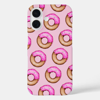 Coques iPhone 16 Bons beignets congelés rose avec Motif d'arrosage