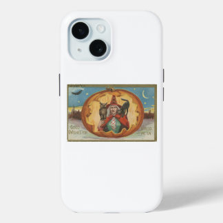 Coque Pour iPhone 15 Bons voeux pour Halloween Vintage Image