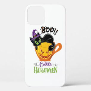 Case-Mate iPhone Case Boo Black Cat, Scary Pumkin Coffee Halloween