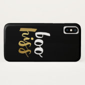 Coques Case-Mate iPhone Boo blanc et or Hiss (Dos (Horizontal))