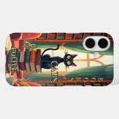 Coques Case-Mate iPhone Books Cats and Coffee Phone Case  (Verso (horizontal))