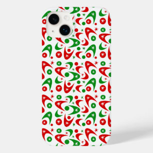 Coque Pour iPhone 14 Plus Boomerangs de Noël rétro