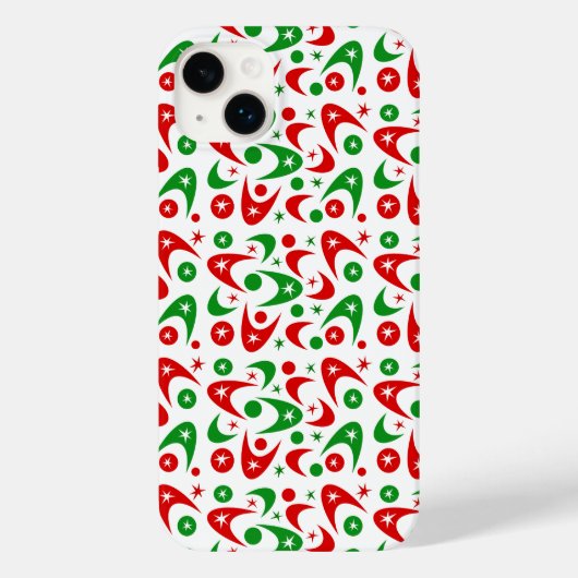 Coques Case-Mate iPhone Boomerangs de Noël rétro (Verso)