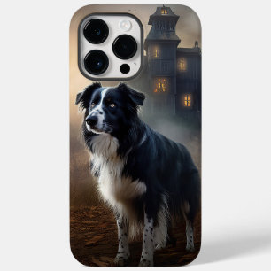Coque Pour Pour iPhone 14 Pro Max Border Collie Halloween Épouvantable