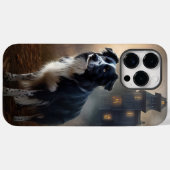 Coques Case-Mate iPhone Border Collie Halloween Épouvantable (Verso (horizontal))