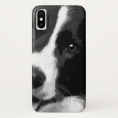 Coques Case-Mate iPhone Border collie noir et blanc (Dos)
