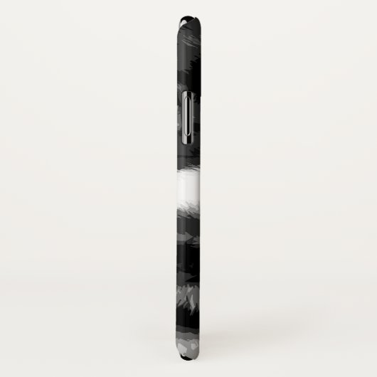 Coques Case-Mate iPhone Border collie noir et blanc (Dos/Droite)