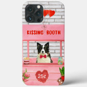 Coques Case-Mate iPhone Bordure Collie Chien Saint Valentin Baiser Booth (Verso)