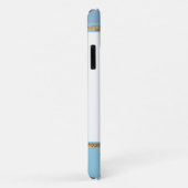 Coques Case-Mate iPhone Bordure d'amour (bleu) (Dos/Droite)